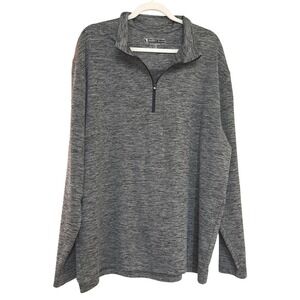 Pebble Beach Gorpcore Quarter Zip Pullover Top XL Gray Space Dye‎ Performance